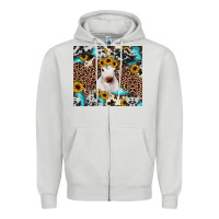 Dove Grey western calf Zipper Hoodie - JahusDesignShop
