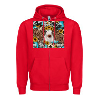 Red western calf Zipper Hoodie - JahusDesignShop