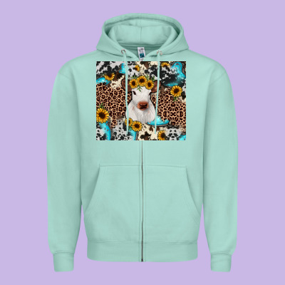 Western Calf Zipper Hoodie Designed By Jahusdesignshop