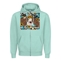 Seafoam western calf Zipper Hoodie - JahusDesignShop