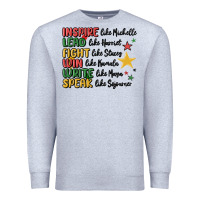 Heather Grey black history malia Premium Sweatshirt - MaliasSmallBusiness