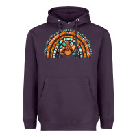 Plum turquoise thanksgiving turkey rainbow Heavyweight Hoodie - Jasminsmagicworld