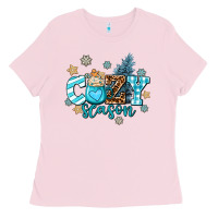 Bubblegum Pink cozy season Ladies Tee - AdoDesignShop