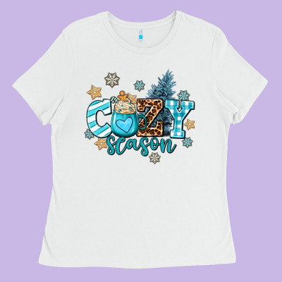 Cozy Season Ladies Tee Designed By Adodesignshop