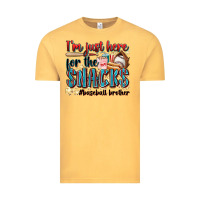 Vintage Mustard i'm just here for the snacks #baseball brother Vintage Tee - Zillion Design Studio