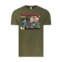 Vintage Olive i'm just here for the snacks #baseball brother Vintage Tee - Zillion Design Studio