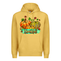 Antique Gold thankful pumpkins with glitter Premium Hoodie - MaliasSmallBusiness