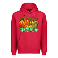 Cardinal thankful pumpkins with glitter Premium Hoodie - MaliasSmallBusiness