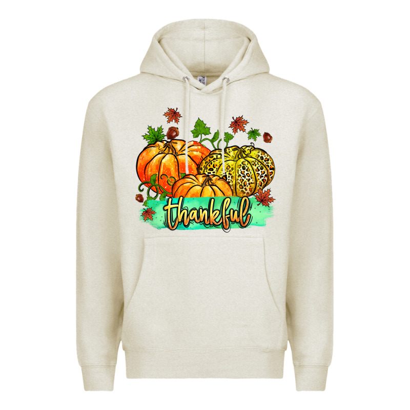Thankful Pumpkins With Glitter Premium Hoodie by MaliasSmallBusiness | Teevron