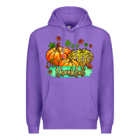 Purple thankful pumpkins with glitter Premium Hoodie - MaliasSmallBusiness