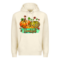 Sandshell thankful pumpkins with glitter Premium Hoodie - MaliasSmallBusiness