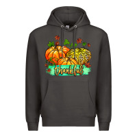 Smoke thankful pumpkins with glitter Premium Hoodie - MaliasSmallBusiness