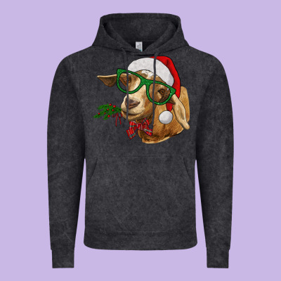 Vintage Hoodie Christmas Glasses Goat