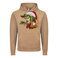 Vintage Coffee Christmas Glasses Goat Vintage Hoodie - RanaPortraitStore