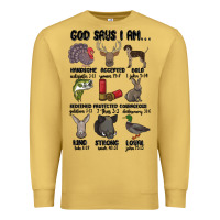 Antique Gold god says i am hunting Premium Sweatshirt - MaliasSmallBusiness