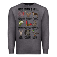 Charcoal Heather god says i am hunting Premium Sweatshirt - MaliasSmallBusiness
