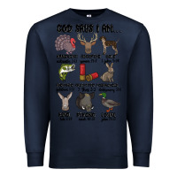 Navy god says i am hunting Premium Sweatshirt - MaliasSmallBusiness