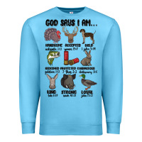 Ocean Blue god says i am hunting Premium Sweatshirt - MaliasSmallBusiness