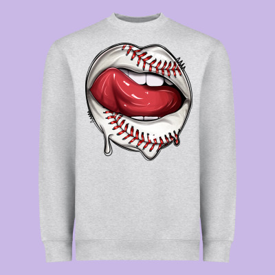 Heavyweight Sweatshirt sports lips baseball