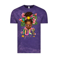 Cloud Purple july girl afro woman summer Vintage Tee - texasbilliewilder
