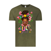 Vintage Olive july girl afro woman summer Vintage Tee - texasbilliewilder