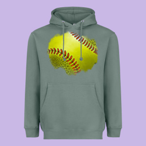 Leopard Softball Patch Heavyweight Hoodie Designed By Jasminsmagicworld