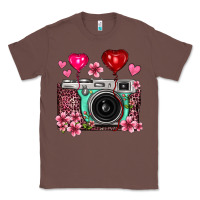Chestnut floral heart pink leopard vintage camera Classic Tee - FaDigitalArtStudio