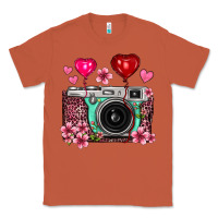 Copper floral heart pink leopard vintage camera Classic Tee - FaDigitalArtStudio