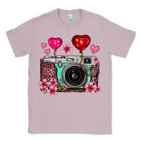 Lilac floral heart pink leopard vintage camera Classic Tee - FaDigitalArtStudio