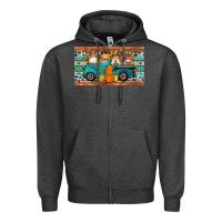 Charcoal Heather fall gnomes truck sippy cup Zipper Hoodie - Artiststas