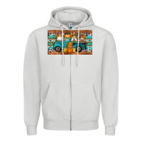 Dove Grey fall gnomes truck sippy cup Zipper Hoodie - Artiststas