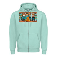 Seafoam fall gnomes truck sippy cup Zipper Hoodie - Artiststas