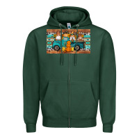 Sports Green fall gnomes truck sippy cup Zipper Hoodie - Artiststas