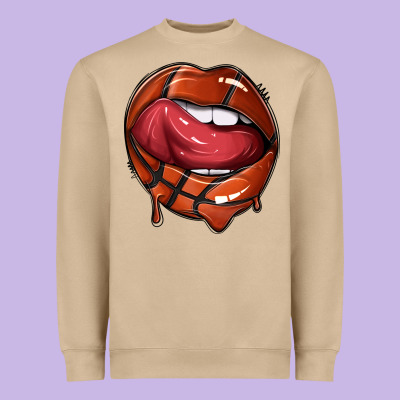 Heavyweight Sweatshirt sports lips basketball