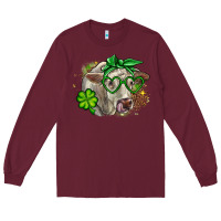 Burgundy Charolais St. Patrick's Day Long Sleeve Tee - OliviaCreatesArt
