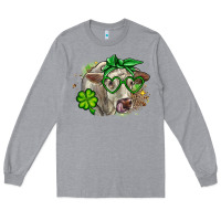 Heather Grey Charolais St. Patrick's Day Long Sleeve Tee - OliviaCreatesArt