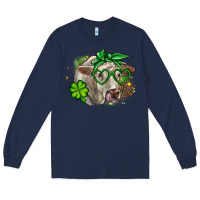 Navy Charolais St. Patrick's Day Long Sleeve Tee - OliviaCreatesArt