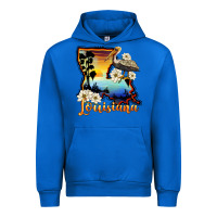 Cobalt louisiana  sunset map magnolia Urban Hoodie - BarkalooDesign