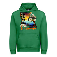 Emerald louisiana  sunset map magnolia Urban Hoodie - BarkalooDesign
