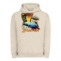 Pigment French Oak louisiana  sunset map magnolia Urban Hoodie - BarkalooDesign