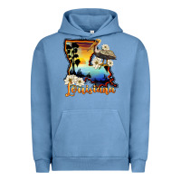 Pigment Pebble Blue louisiana  sunset map magnolia Urban Hoodie - BarkalooDesign