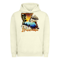 Pigment Pistachio louisiana  sunset map magnolia Urban Hoodie - BarkalooDesign