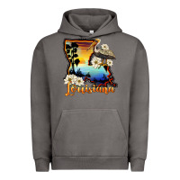Pigment Tornado louisiana  sunset map magnolia Urban Hoodie - BarkalooDesign