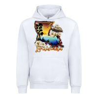 White louisiana  sunset map magnolia Urban Hoodie - BarkalooDesign