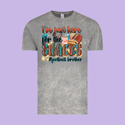 I'm Just Here For The Snacks #american Football Br Vintage Tee Designed By Zillion Design Studio