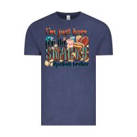 Vintage Denim i'm just here for the snacks #american football br Vintage Tee - Zillion Design Studio