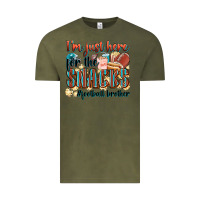Vintage Olive i'm just here for the snacks #american football br Vintage Tee - Zillion Design Studio