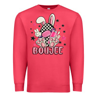 Cardinal boujee checkered easter bunny egg trending Premium Sweatshirt - MaliasSmallBusiness