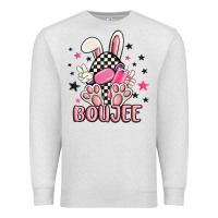 Oatmeal Heather boujee checkered easter bunny egg trending Premium Sweatshirt - MaliasSmallBusiness