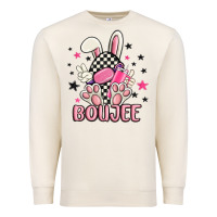 Sandshell boujee checkered easter bunny egg trending Premium Sweatshirt - MaliasSmallBusiness